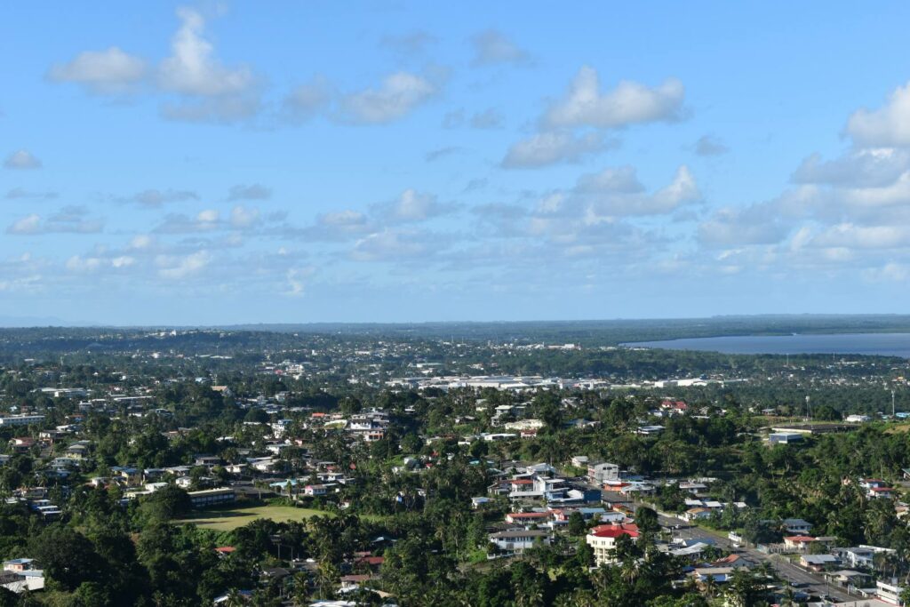Aerial view of Suva central.