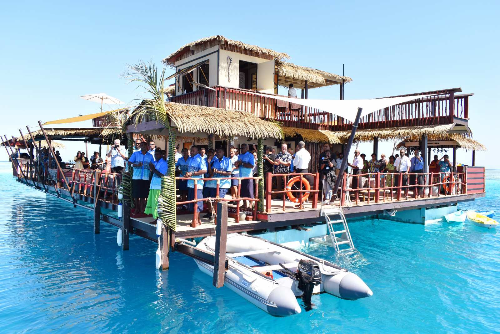 Seventh Heaven floating bar in Nadi.