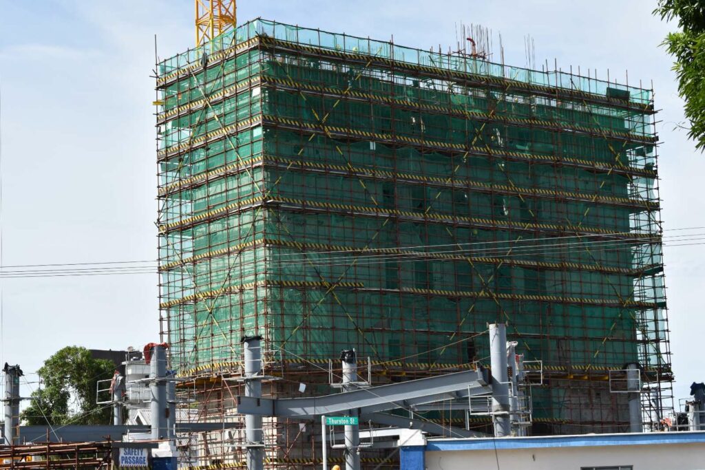 Early stages of construction of the Fijian Holdings Tower in Suva CBD.